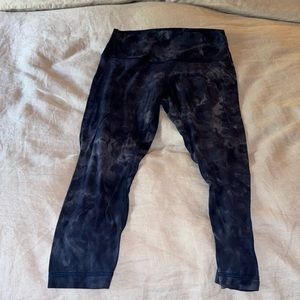 lululemon align cropped blue camo leggings